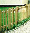 Pointed top palisade fence