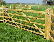 Plain wood farm gate